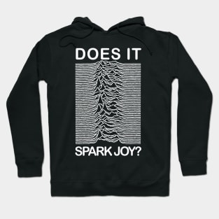 Does It Spark Joy / Humorous Unknown Pleasures Parody Design Hoodie